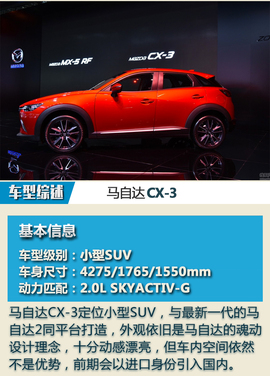 2017广州车展：马自达CX-3图解