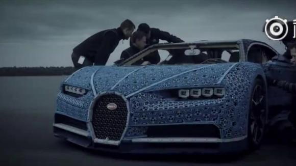超过100万块乐高拼出的1:1布加迪chiron,最高时速可达30公里/小时