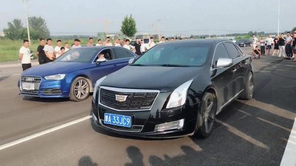 奥迪S3与凯迪拉克XTS比提速，即使先起步也是不行啊！