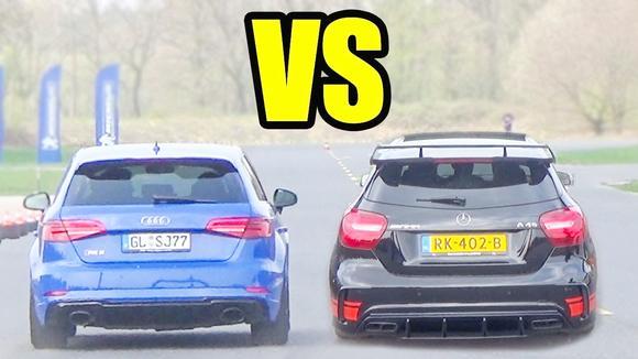 奥迪RS3 vs 奔驰A45 AMG 声浪爆棚