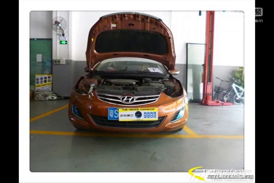 深圳龙华锋程车改 北京现代朗动灯光升级改装Q5双光透镜蓝色天使眼