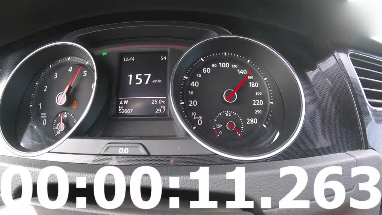 大众高尔夫GTI MK7极速测试，速度爆表了