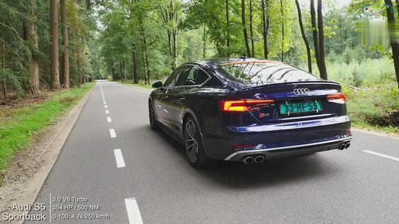 实拍奥迪S5提速测试，最快时速能达到232迈