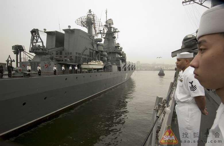 美国海军拍摄的俄国海军太平洋舰队军港海参崴