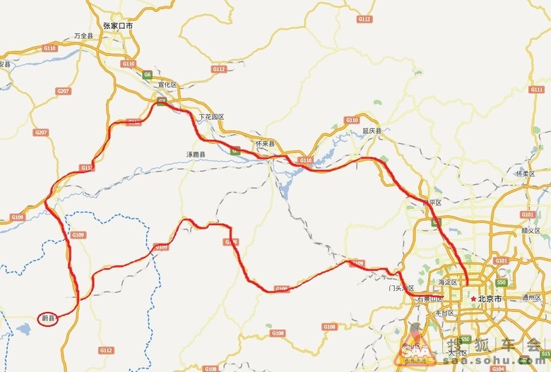 京藏高速公路路线图