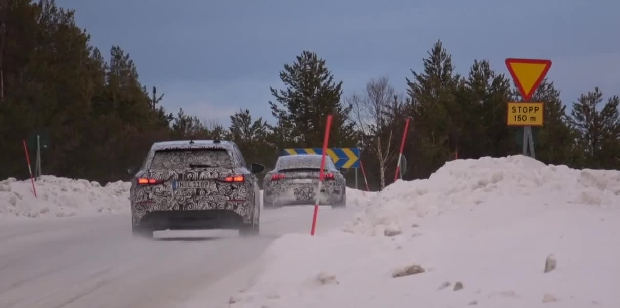 奥迪e-tron GT，测试谍影