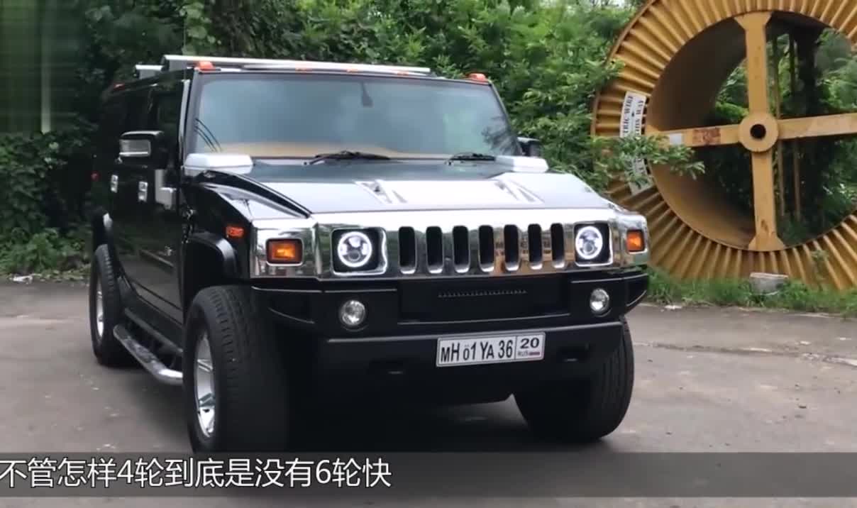 老外用路虎发现改装成悍马，而且是六轮驱动，越野实力强悍