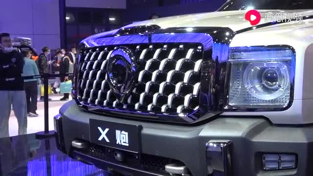 3.0T+9AT，全后双叉臂悬架，长城全尺寸皮卡X炮亮相上海车展