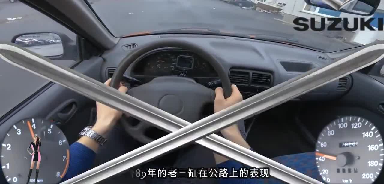 1989年铃木雨燕德国无限速公路测试，1.0三缸发动机还能上极速？