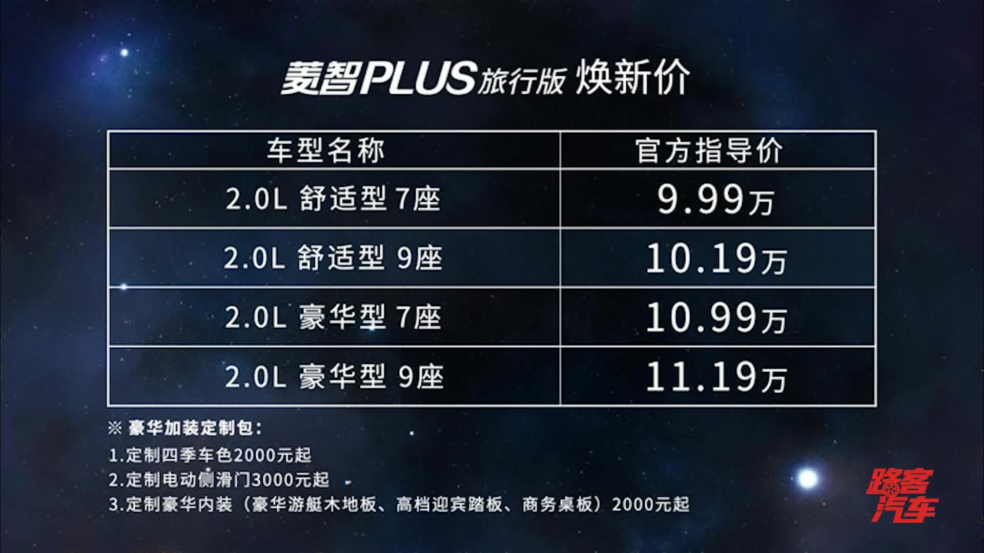 东风风行菱智PLUS旅行版正式上市 起售价9.99万元