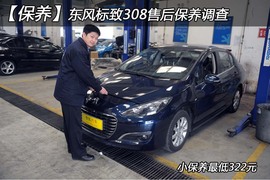 【保养】东风标致308售后保养调查小保养322元