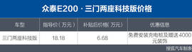 测试众泰E200