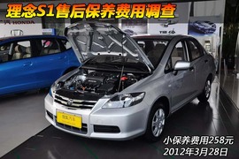 【保养】理念S1保养费用调查小保需267元