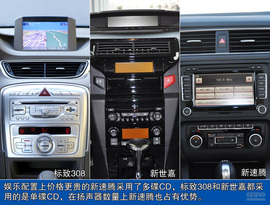 新速腾/标致308/新世嘉对比