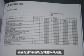 英菲尼迪G系小保1100元　10万km免费保养