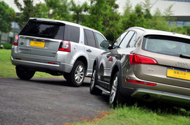 奥迪Q5对比试驾路虎神行者2组图