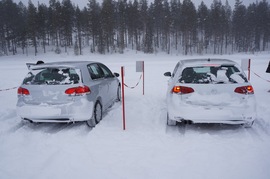 大众高尔夫7欧洲版冰雪实拍