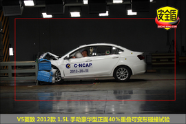 2012款东南V5菱致1.5L手动豪华型碰撞试验