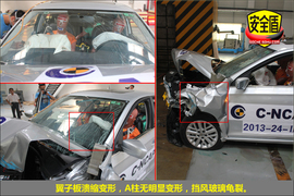 2013款桑塔纳1.6L手动豪华版碰撞试验图解