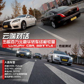 五款百万元豪华轿车性能测试图解用图