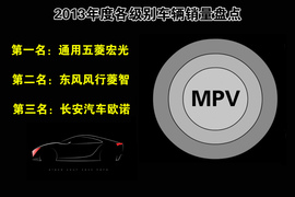 2013年度各级别车型销量盘点