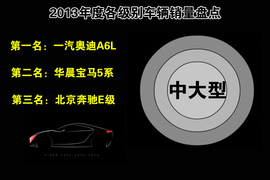 2013年度各级别车型销量盘点