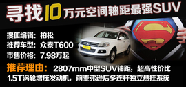 寻找10万元空间轴距最强SUV