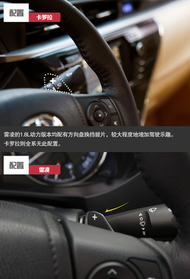 2014款丰田卡罗拉与雷凌对比