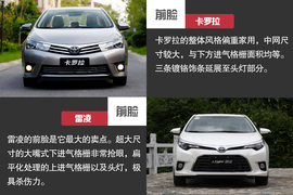 2014款丰田卡罗拉与雷凌对比