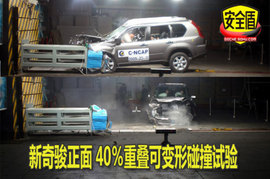 2010款奇骏碰撞试验现场