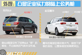 起亚全新嘉华对比别克GL8图解