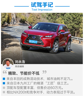   雷克萨斯NX300h长期测试图解