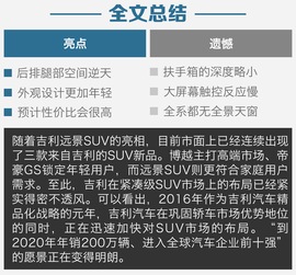 吉利远景SUV首秀