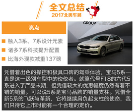 北美车展全新一代宝马5系新车解码