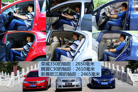 腾翼C30对比荣威350/新赛欧