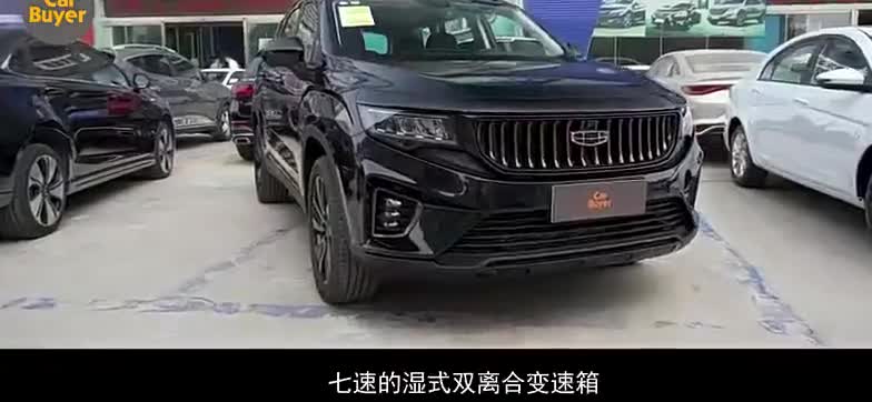 靜態體驗吉利豪越黑金版15萬大7座家用suv